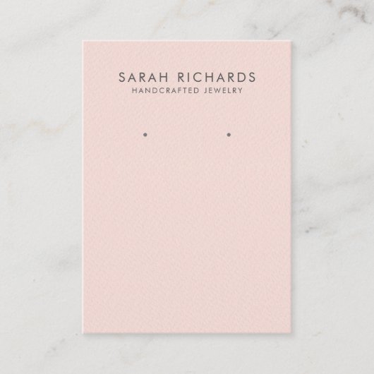 Carte De Visite Écran d'oreille rose pâle (Devant)