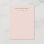 Carte De Visite Écran d'oreille rose pâle (Dos)