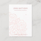 Carte De Visite Écran d'oreille rose rose bouquet (Devant)