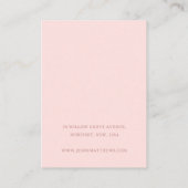 Carte De Visite Écran d'oreille rose rose bouquet (Dos)