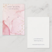 Carte De Visite Écran d'oreille rose violet (Devant / Derrière)