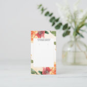 Carte De Visite Écran d'oreille rouge orange printemps (Debout devant)