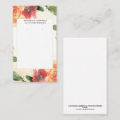 Carte De Visite Écran d'oreille rouge orange printemps (Devant / Derrière)