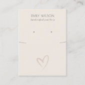 Carte De Visite Écran d'oreille simple de collier coeur transparen (Devant)