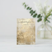 Carte De Visite Écran d'oreille simple en métal or moderne (Debout devant)