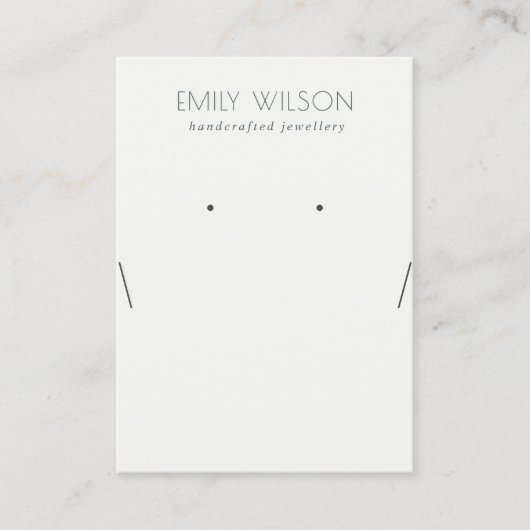 Carte De Visite Écran d'oreille simple en noir et blanc (Devant)