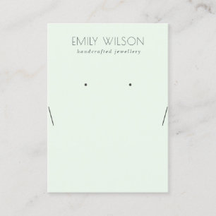 Carte De Visite Écran d'oreille simple et doux vert Aqua
