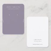 Carte De Visite Écran d'oreille simple Lilac pourpre Lilac (Devant / Derrière)