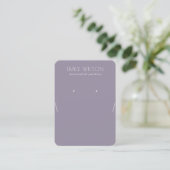 Carte De Visite Écran d'oreille simple Lilac pourpre Lilac (Debout devant)