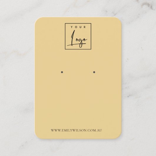 Carte De Visite Écran d'oreille simple ocre jaune muté (Devant)