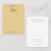 Carte De Visite Écran d'oreille simple ocre jaune muté (Devant / Derrière)