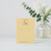 Carte De Visite Écran d'oreille simple ocre jaune muté (Debout devant)