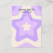 Carte De Visite Écran d'oreille Super Retro Star Purple (Devant)