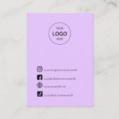 Carte De Visite Écran d'oreille Super Retro Star Purple (Dos)