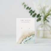 Carte De Visite Ecran d'oreille sur la plage de sable des vagues d (Debout devant)