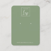 Carte De Visite Écran d'oreille vert moisi simple minimal (Devant)