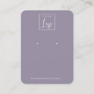 Carte De Visite Écran d'oreille violet Dusky Lilac minimal