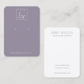 Carte De Visite Écran d'oreille violet Dusky Lilac minimal (Devant / Derrière)