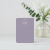 Carte De Visite Écran d'oreille violet Dusky Lilac minimal (Debout devant)