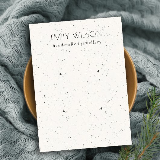 Carte De Visite Écran doux en céramique blanche texture 2 Earing