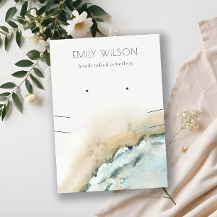 Carte De Visite Ecran du collier de plage de sable des vagues de m