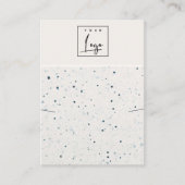 Carte De Visite Écran du collier d'oreille du logo bleu blanc (Devant)