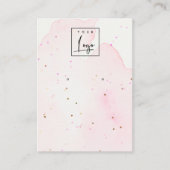 Carte De Visite Écran du logo Abstrait Confetti Blush Stud Elevage (Devant)