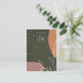 Carte De Visite Écran du logo de l'oreille Abstraite verte (Debout devant)