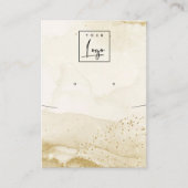 Carte De Visite Écran du logo de l'oreille du collier d'aquarelle (Devant)