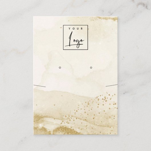 Carte De Visite Écran du logo de l'oreille du collier d'aquarelle  (Devant)