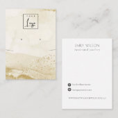 Carte De Visite Écran du logo de l'oreille du collier d'aquarelle  (Devant / Derrière)