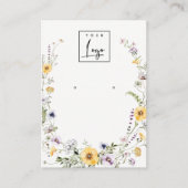 Carte De Visite Écran du logo de l'oreille Fleur sauvage jaune (Devant)