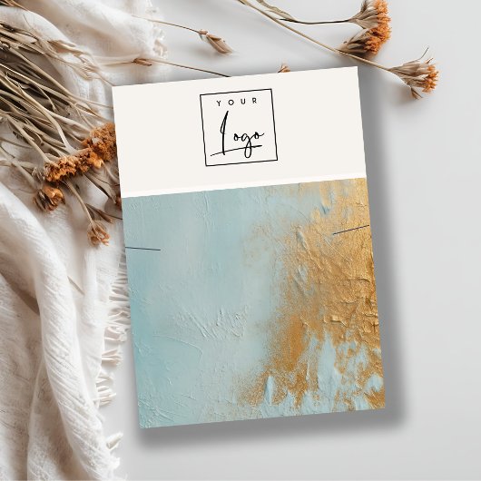 Carte De Visite Écran du logo de peinture à l'huile bleue