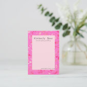 Carte De Visite Écran du logo du Bracelet Neon Rose Terrazzo tenda (Debout devant)