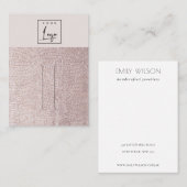 Carte De Visite Écran du logo du clip en cuir de perle (Devant / Derrière)