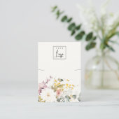 Carte De Visite Écran du logo Pastel Floral Bunch (Debout devant)
