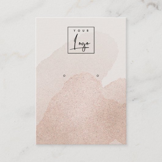 Carte De Visite Écran du logo rose Gold Shimmer (Devant)