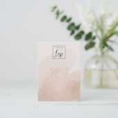 Carte De Visite Écran du logo rose Gold Shimmer (Debout devant)