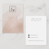 Carte De Visite Écran du logo rose Gold Shimmer (Devant / Derrière)