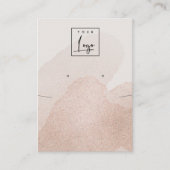 Carte De Visite Écran du logo rose Parties scintillant or collier  (Devant)