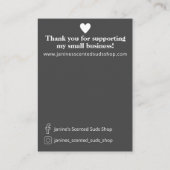 Carte De Visite Écran échantillon de savon gris Damas (Dos)