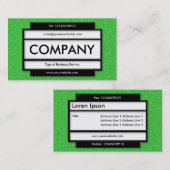 Carte De Visite Écran élégant II - Texture vert brillant (Devant / Derrière)