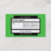 Carte De Visite Écran élégant II - Texture vert brillant (Dos)