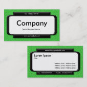 Carte De Visite Écran élégant - Lumineuse Vert Embossée Texture (Devant / Derrière)