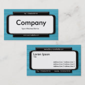 Carte De Visite Écran élégant - Texture bleu clair brossé (Devant / Derrière)