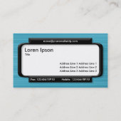 Carte De Visite Écran élégant - Texture bleu clair brossé (Dos)