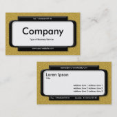 Carte De Visite Écran élégant - Texture incorporée en ambre (Devant / Derrière)