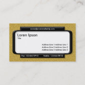 Carte De Visite Écran élégant - Texture incorporée en ambre (Dos)