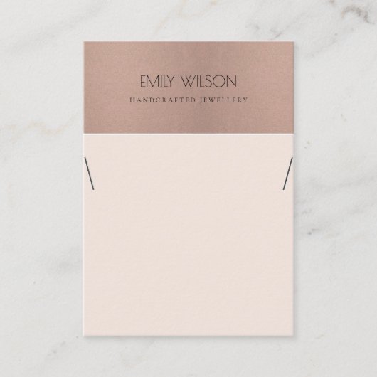 Carte De Visite ÉCRAN EN CUIVRE ROSE ROSE rose OR (Devant)