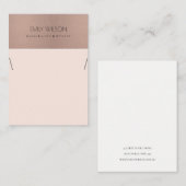 Carte De Visite ÉCRAN EN CUIVRE ROSE ROSE rose OR (Devant / Derrière)